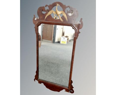 A Victorian mahogany Chippendale style wall mirror 