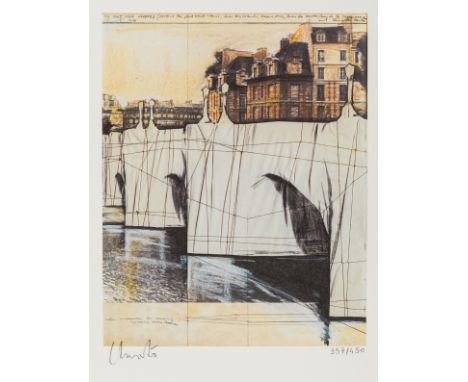 δ Christo &amp; Jeanne-Claude (1935-2020 and 1935-2009)The Pont Neuf Wrapped, Project For Paris, 1976Lithograph printed in co