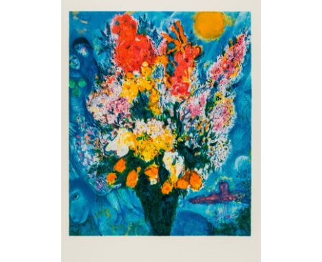 δ Marc Chagall (1887-1985) after.Le Bouquet Illuminant le CielLithograph printed in colours, 1994, a proof aside from the edi