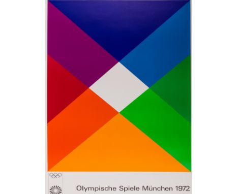 ** δ Max Bill (1908-1994)Olympische Spiele München 1972Offset lithograph printed in colours, 1972, printed by Matthieu, Zuric