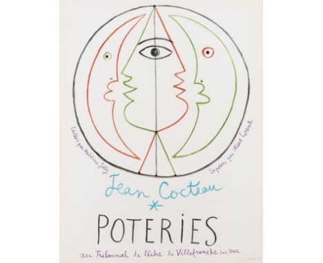 δ Jean Cocteau (1889-1963)PoteriesLithograph printed in colours, 1954, a proof before the poster edition, printed by Mourlot,