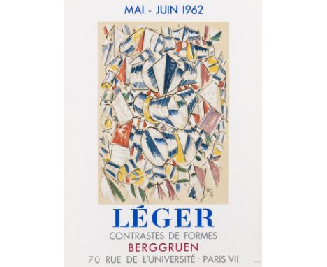 δ Fernand Léger (1881-1955) after.Léger. Affiche pour BerggruenLithograph printed in colours, 1962, from the edition of unkno