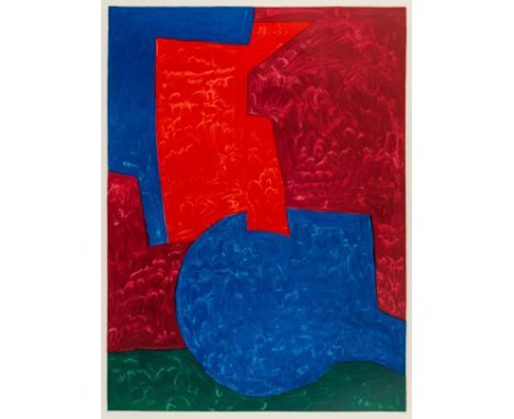 δ Serge Poliakoff (1900-1969) after.Composition in Red, Blue and GreenLithograph printed in colours, 1965, printed by Charles