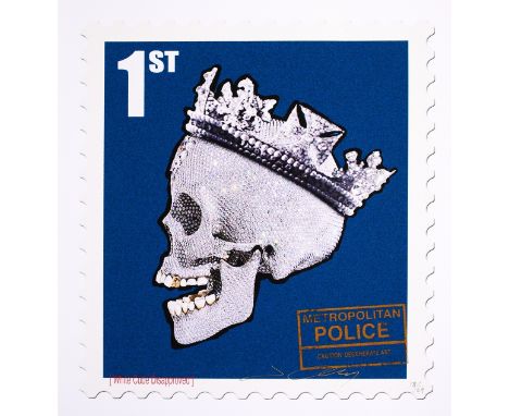 δ Jimmy Cauty (b. 1956)Damien Hirst Skull StampInkjet print in colours, 2009, signed in gold ink, numbered from the edition o