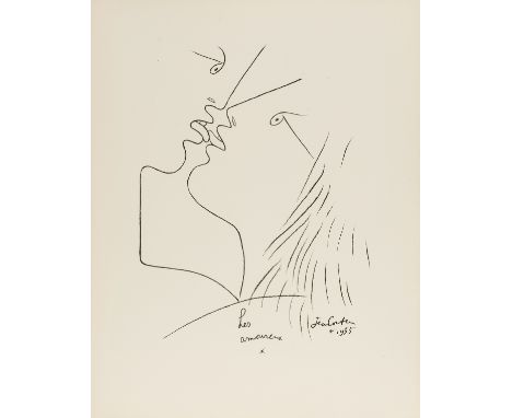 δ Jean Cocteau (1889-1963)Les AmoreuxLithograph, 1957, a proof before the edition, printed by Mourlot, Paris, with the Atelie