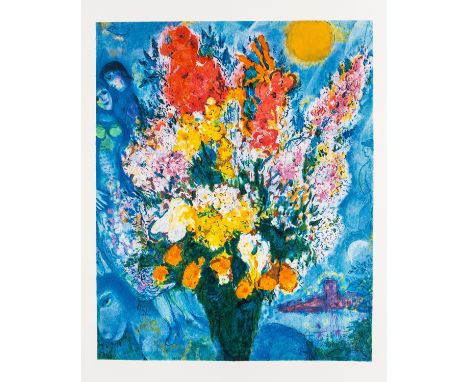 δ Marc Chagall (1887-1985) after.Le Bouquet Illuminant le CielLithograph printed in colours, 1994, a proof aside from the edi