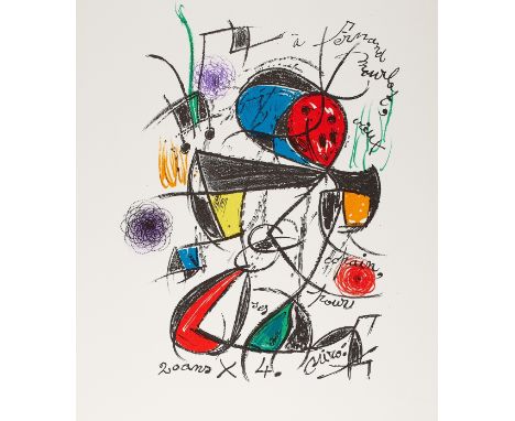 δ Joan Miro (1893-1983) after.Composition Originale Pour Fernand MourlotLithograph printed in colours, 1983, from the edition