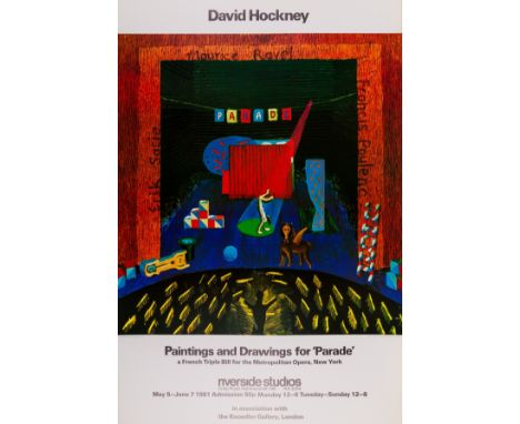 δ David Hockney (b. 1937) after.Paintings and Drawings for The Metropolitan Opera's 'Parade' (see Baggott 101)Offset lithogra