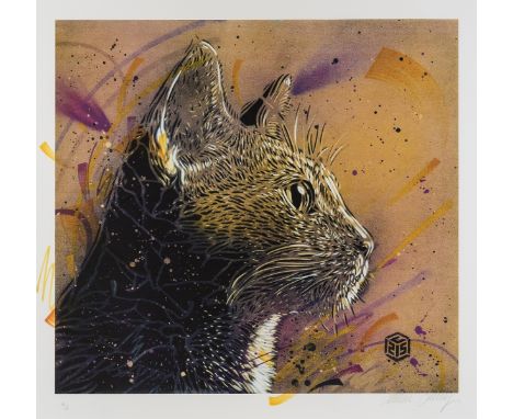 δ C215 (b. 1973)MagnificatLithograph printed in colours with extensive hand additions, 2014, signed in pencil, numbered from 