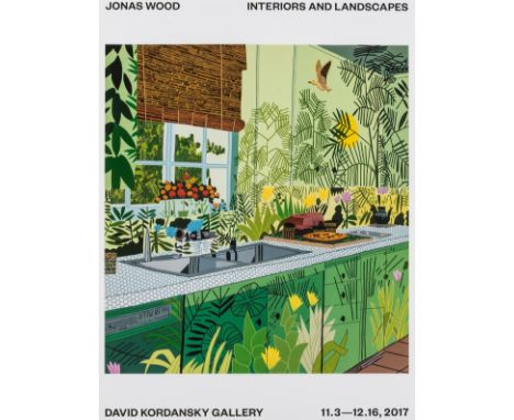 Jonas Wood (b. 1977)Jungle KitchenOffset lithograph printed in colours, 2017, signed and dated in black pen, on wove paper, t