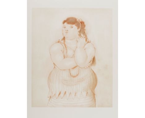 Fernando Botero (b. 1932)Mujer FumandoLithograph printed in colours, 1965, an unsigned proof aside from the edition of 150, o