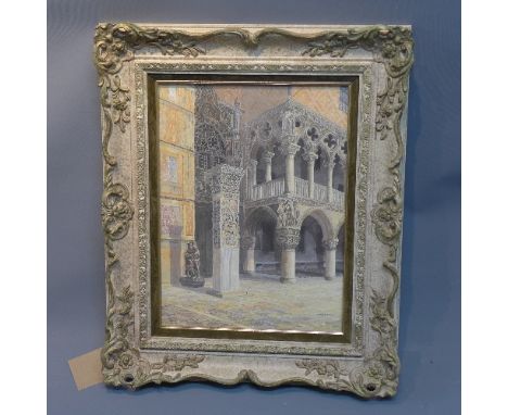 John C. Kay (20th Century British School), architectural study of a cathedral, watercolour, signed lower right, 40 x 30cm