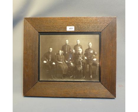 A vintage photograph of a police family