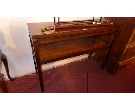 A Maxalto for B&B Italia mahogany two tier console table