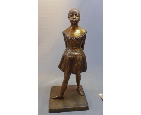 A large contemporary bronze study of a ballerina, H:93cm