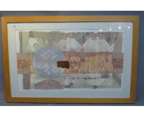 A. P. G. Graiele (contemporary school), 'Brussels', copper foil stamped print, signed and dated 1996, 47cm x 82cm