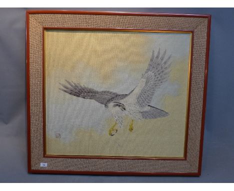 A 20th Century tapestry depicting an eagle 72cm x 80cm