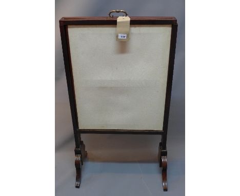 A 19th century mahogany fire screen