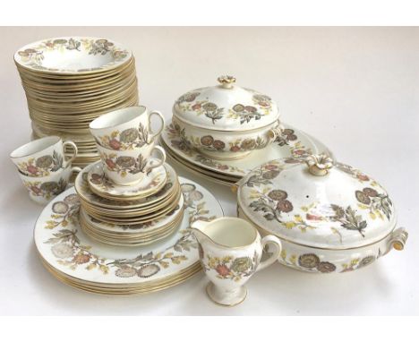 Wedgwood 'Lichfield' part dinner service to include meat plates (3), tureens (2), dinner plates (4), plates (11), side plates