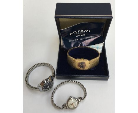 A Rotary watch in box, together with a Timex and Tueler 