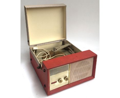 A Stella portable record player with Philips turntable