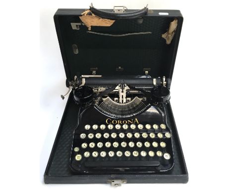 A Corona portable typewriter, in case 