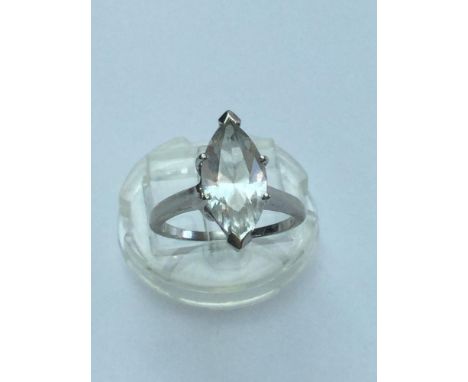 A 14ct yellow gold dress ring, set with 4 x cubic zirconias. Weighs 3.5 grams. Finger size R.  Together with A 14ct white gol