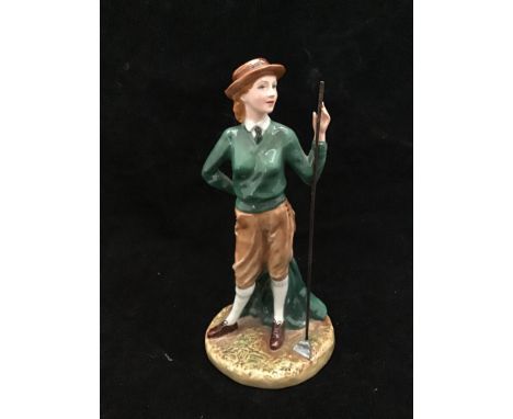 A Royal Doulton figure 'Women's Land Army HN 4364', limited edition no. 678/2500, 22cm high (staff loose but can be re-glued)