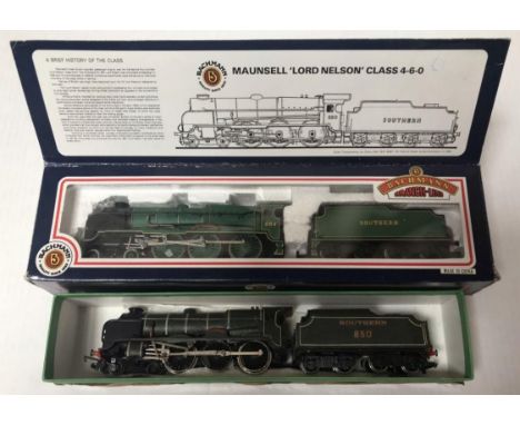 Two Bachmann "OO" gauge model railway locomotive and tender. Lord Nelson Class, 31-401 "Sir Martin Frobisher" 864 and a "Lord