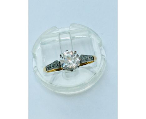 An 18ct yellow gold ring, set with an oval rose cut diamond.  Estimated weight of diamond 0.20cts.  Weight of ring 2.1 grams,