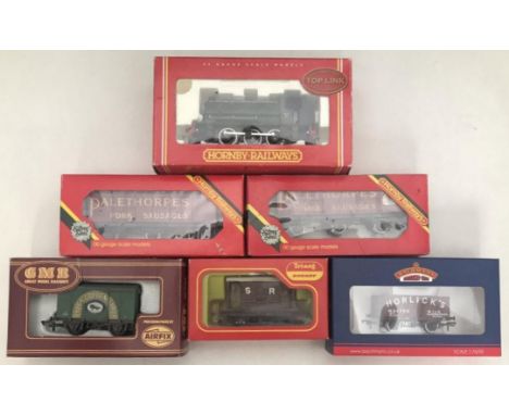 Hornby "OO" gauge Locomotive R 2096, NCB 0-6-0 ST, Class J94, "Warrington" &amp; five goods wagons - Hornby R670, 6 Wheel Van