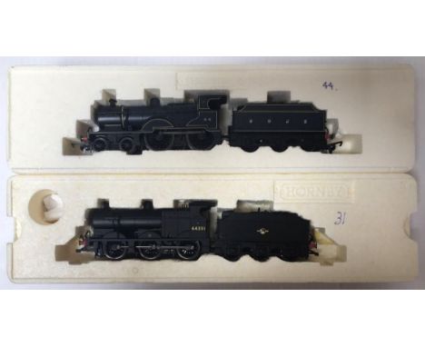Two Hornby "OO" gauge model railway locomotive and tender. R 2217, S &amp; DJR 4-4-0, Class 2P Locomotive "44" and a R 3031, 