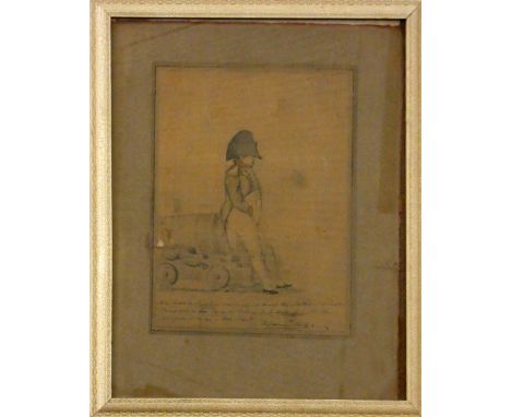 Of Napolean interest: A copy of a watercolour by Ibbetson depicts the Emperor leaning against a cannon onboard a ship taking 