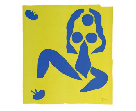 HENRI MATISSE 'Grenouille', lithograph after gouache decoupee, 1954, printed by Mourlot Freres, 30cm x 26cm, framed and glaze