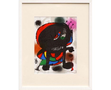 JOAN MIRO 'Animaux', original lithograph, 1977, printed by Mourlot Freres of Paris, 33cm x 26cm, framed and glazed.