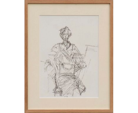 ALBERTO GIACOMETTI 'Annette Seated', original lithograph, 1961, reference lust, 39cm x 28cm, framed and glazed.