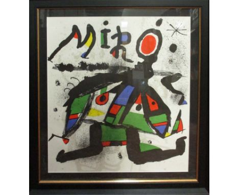 JOAN MIRO, 1978 original lithograph, published by Galerie Maeght, Paris, 63cm x 55cm, framed and glazed.