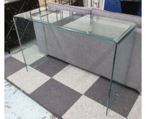 CONSOLE TABLE, in glass, 122cm x 42cm x 79cm H.