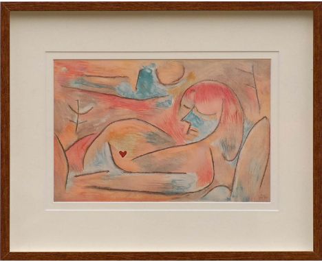 PAUL KLEE 'Winter', original lithograph, 1938, printed by Mourlot Freres, 24cm x 35cm, framed.