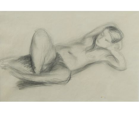 Henryk Gotlib (Polish/British, 1890-1966) 'Female Nude', pencil sketch', 16 x 24cm 