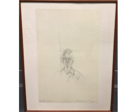 After Alberto Giacometti (Swiss, 1901-1966), Ritratto di Giovinetta I, limited edition lithograph from 'Quarantacinque disegn