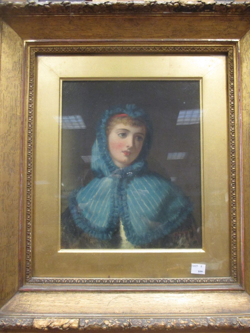 J Barnes oil on canvas of a young lady in Cheffins Fine Art