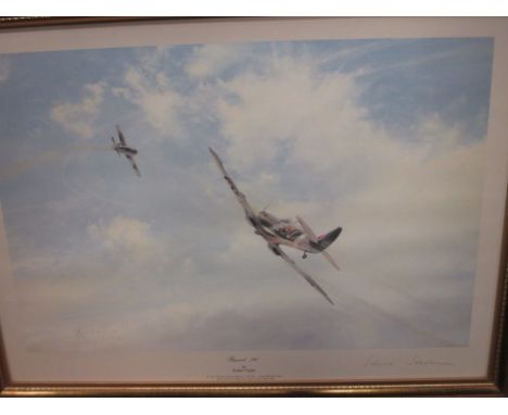 After Robert Taylor, First Of Many, reproduction print signed by Douglas Bader; After Michael Turner, First Of the Many, repr