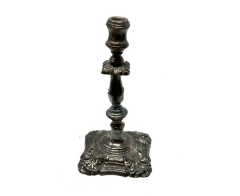 small hallmarked silver candlestick measures approx height 12cm 