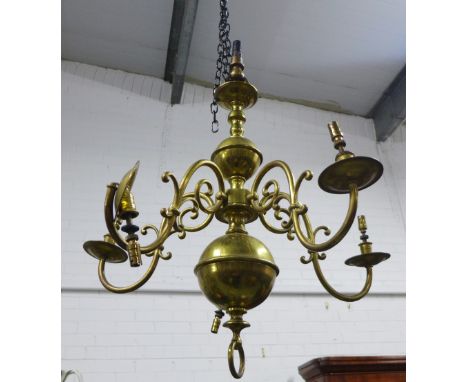 Dutch style brass light fitting 