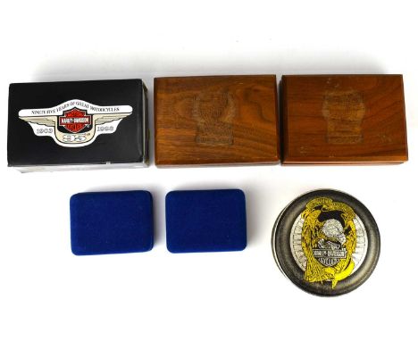 ZIPPO; six Harley-Davidson commemorative collectors' lighters, comprising two celebrating the '90 Years Reunion 1903-1993', l