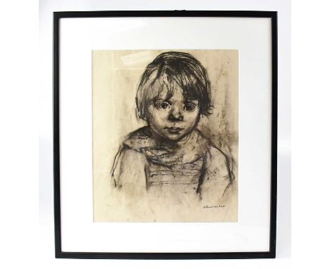 ALBERT HERBERT (1925-2008); etching, portrait of a young child, 35 x 30cm, framed and glazed.Condition Report: † This lot may
