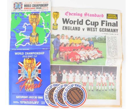 WORLD CUP 1966; a 1966 England v West Germany World Cup Final programme, Joules Rimet Cup 1966 programme containing six World