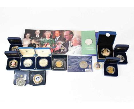 A collection of silver proof commemorative coins by Westminster and Royal Mint, mainly Royal commemorative, to include 'Eliza