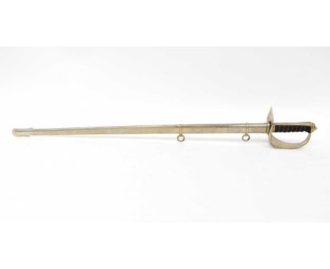 WILKINSON; an Elizabeth II dress sword, numbered to the blade '110346' with wire bound shagreen grip, pierced knuckle guard w